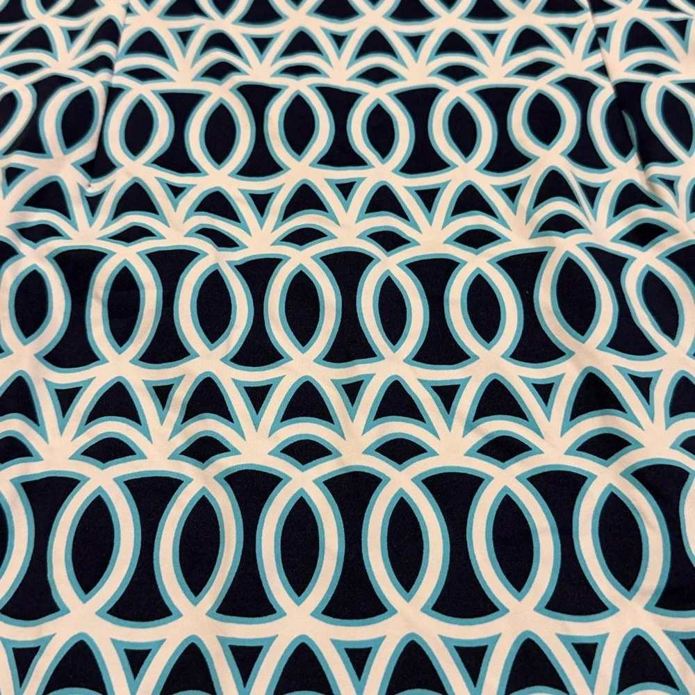 Lulu-B Navy & Light Blue Geometric Tank Dress - Picture 3 of 6